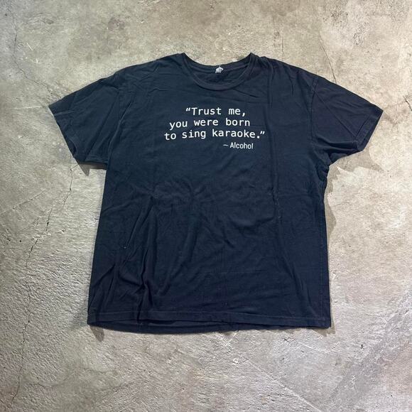 Black Funny Karaoke Graphic T-Shirt - Picture 1 of 8